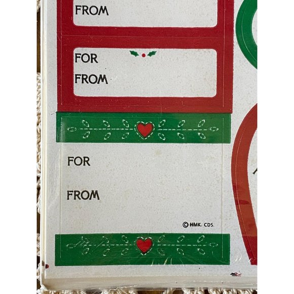 Vintage HALLMARK STICKERS - Christmas Gift Seals Tags Stickers - NIP - 4 Sheets - Picture 5 of 6